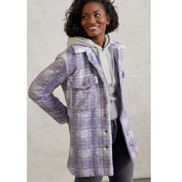New Anthropologie Donna Plaid Shirt Jacket - Picture 1 of 8
